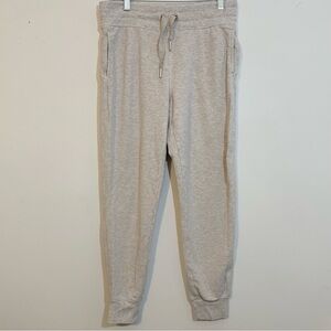 Athleta Balance Jogger Heather Beige Drawstring Sweatpants — Size Small